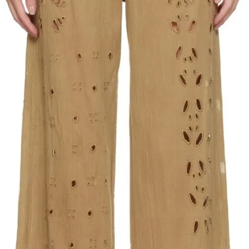 LUNA DEL PINAL
Khaki Triple Embroidered Trousers